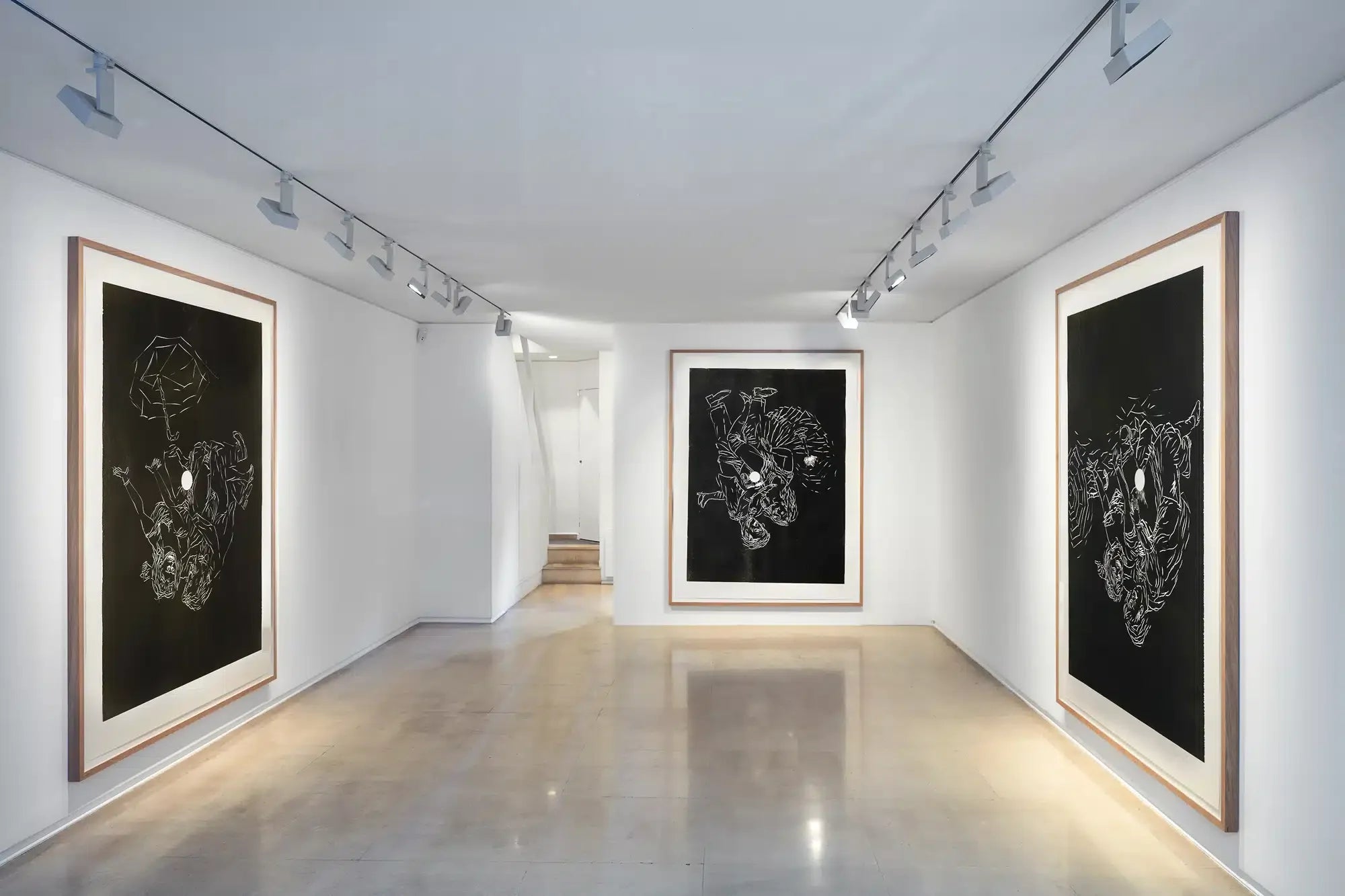 Exhibition View, Georg Baselitz, Cahiers d'Art, Paris, Opening October 15, 2024, © Georg Baselitz 2024, Courtesy of the Artist and Cahiers d'Art, Photo: Studio Shapiro