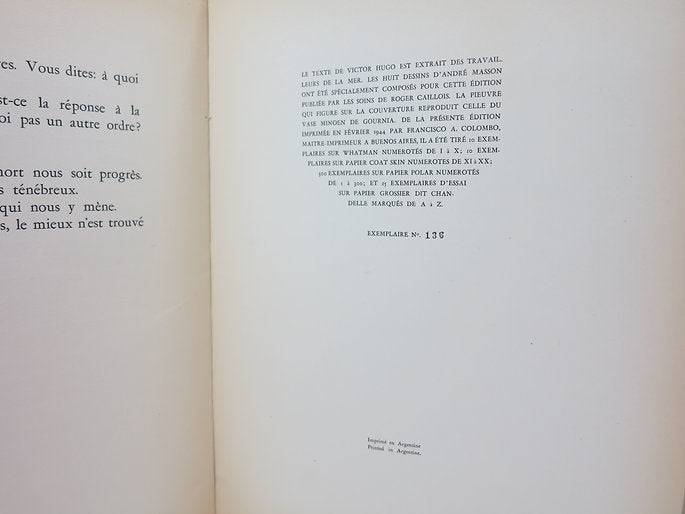 Masson. La Pieuvre. Buenos Aires: Éditions des lettres françaises, 1944. image 5