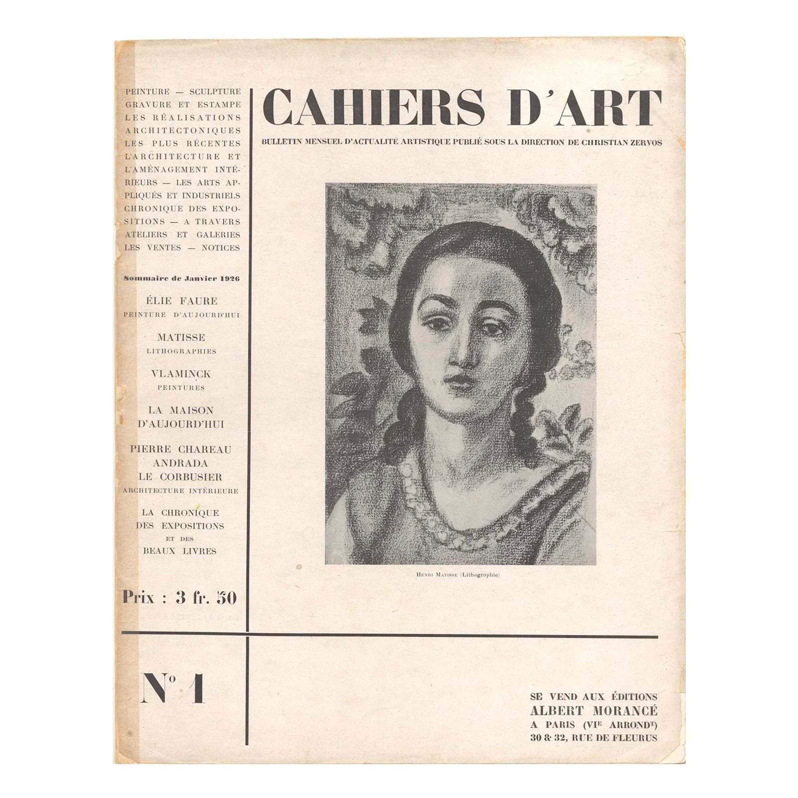 Revue Cahiers d'Art, 1926, n°1 image 0