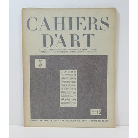 Revue Cahiers d’Art, 1930, n°5 image 1