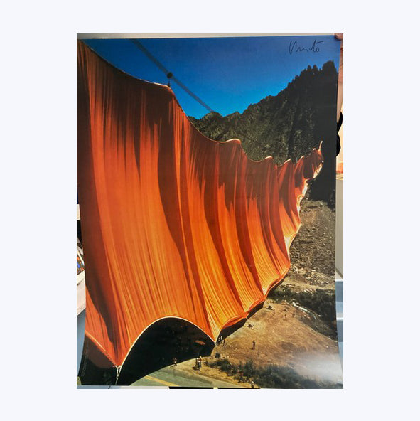 Christo, Valley Curtain, Colorado, 1970-72, Signed image 1