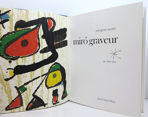 Miro Graveur III : catalogue raisonné des gravures (1973-1975) image 1