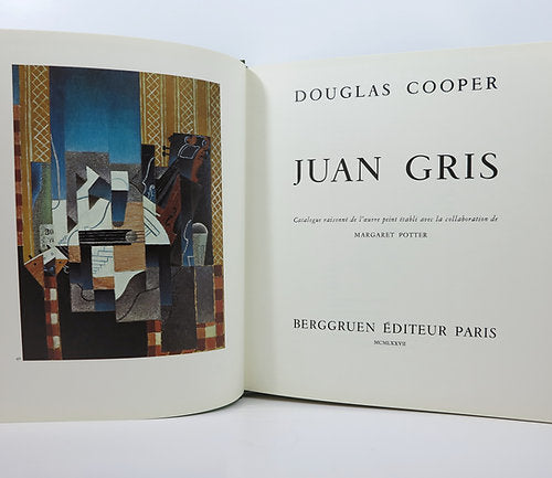 Juan Gris. By Douglas Cooper. Catalogue Raisonné. Berggruen. 1977 image 1