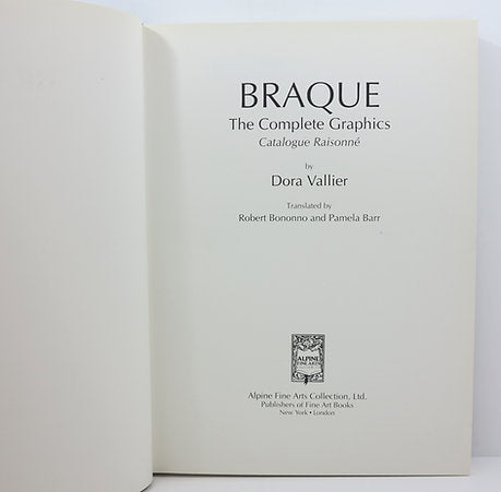 Braque. The complete graphics. By Dora Vallier. Alpine fine art, 1988 image 3