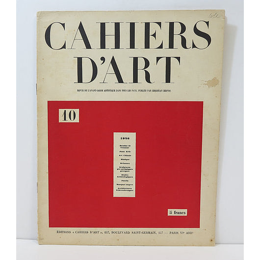 Revue Cahiers d'Art, 1926, n°10 image 1