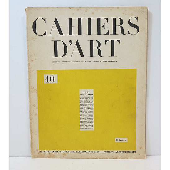 Revue Cahiers d'Art, 1927, n°10 image 1