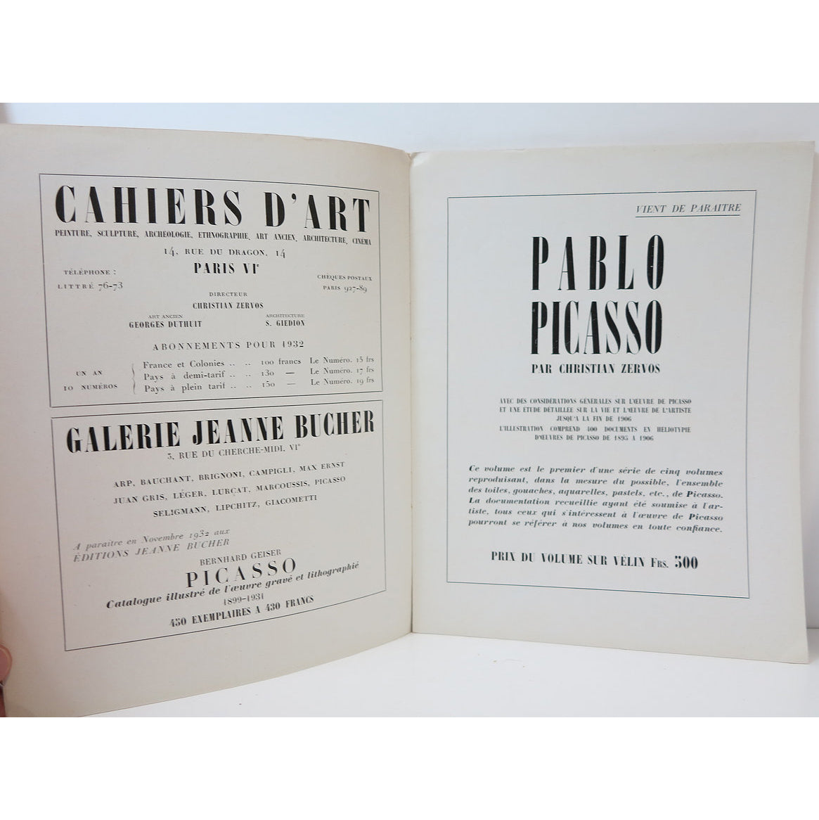 Revue Cahiers d'Art, 1932, n°6-7 image 4