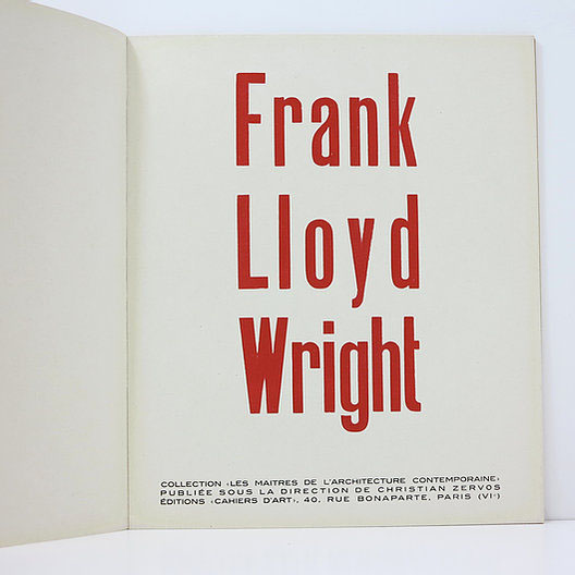 Frank Lloyd Wright, Cahiers d'Art, 1928 image 1