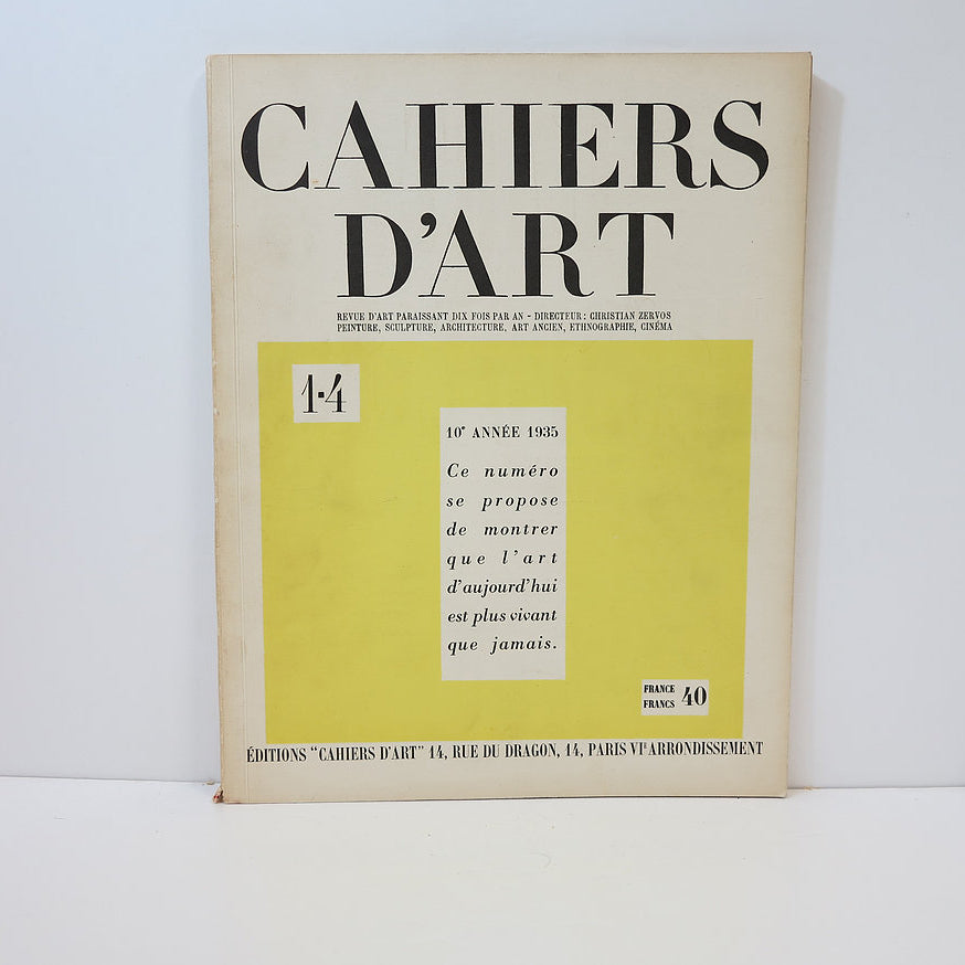 Revue Cahiers d'Art, 1935, n°1-4 image 1