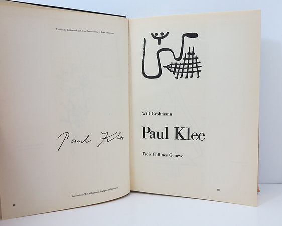 Paul Klee. By Will Grohmann. Paris, Flinker, 1954 image 3