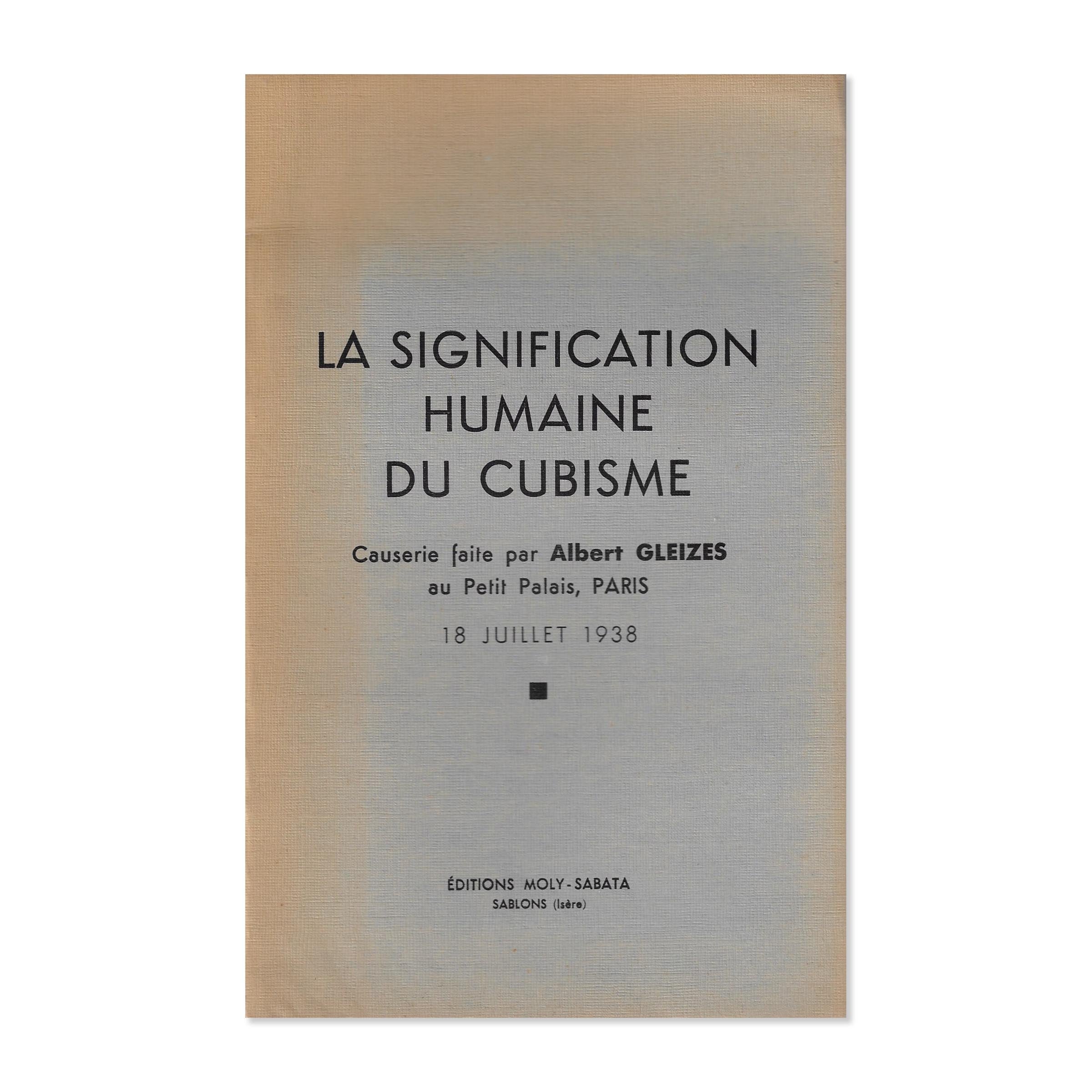 La signification humaine du cubisme, 1938 image 0