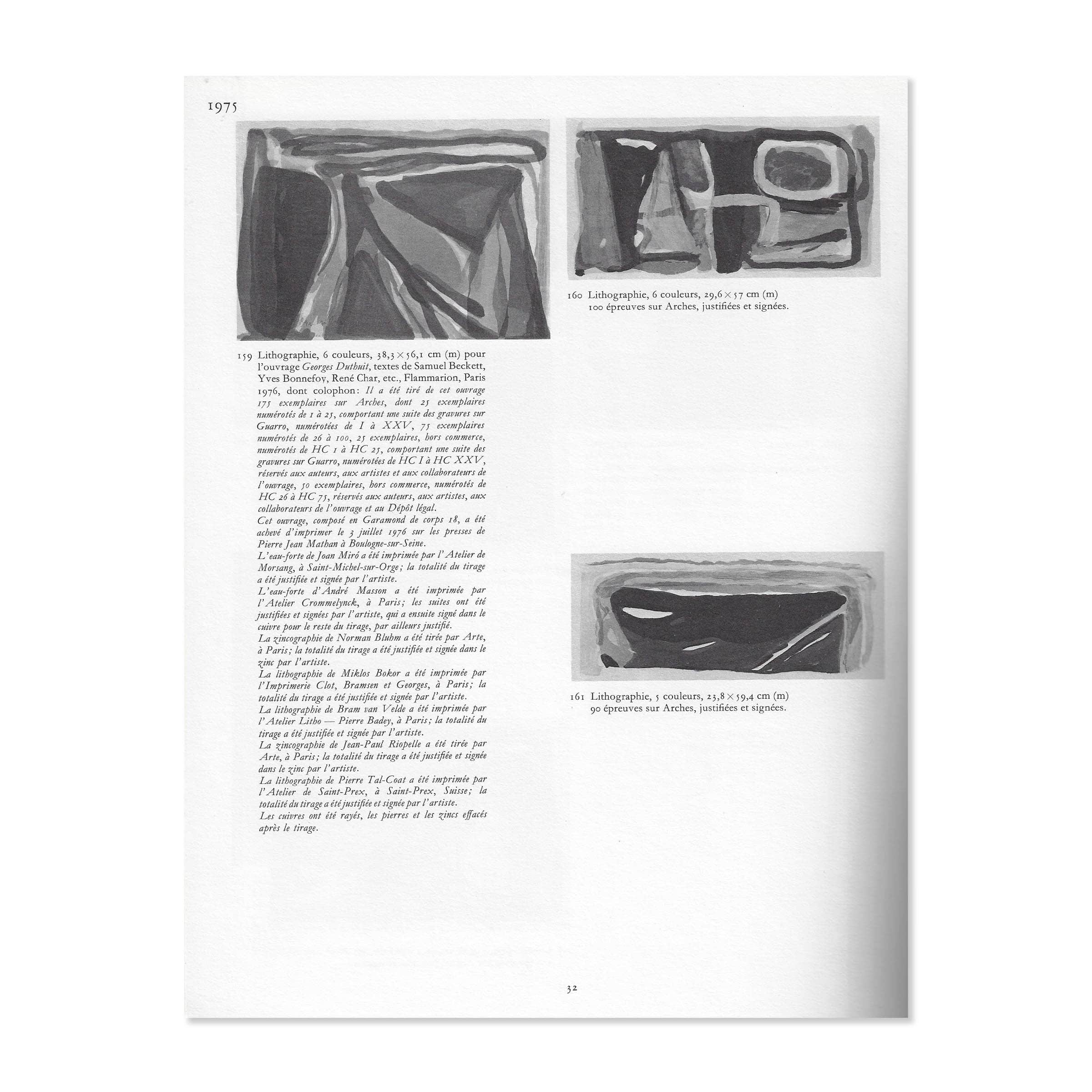 Bram van Velde. Les Litographies II. 1974-1978 image 1