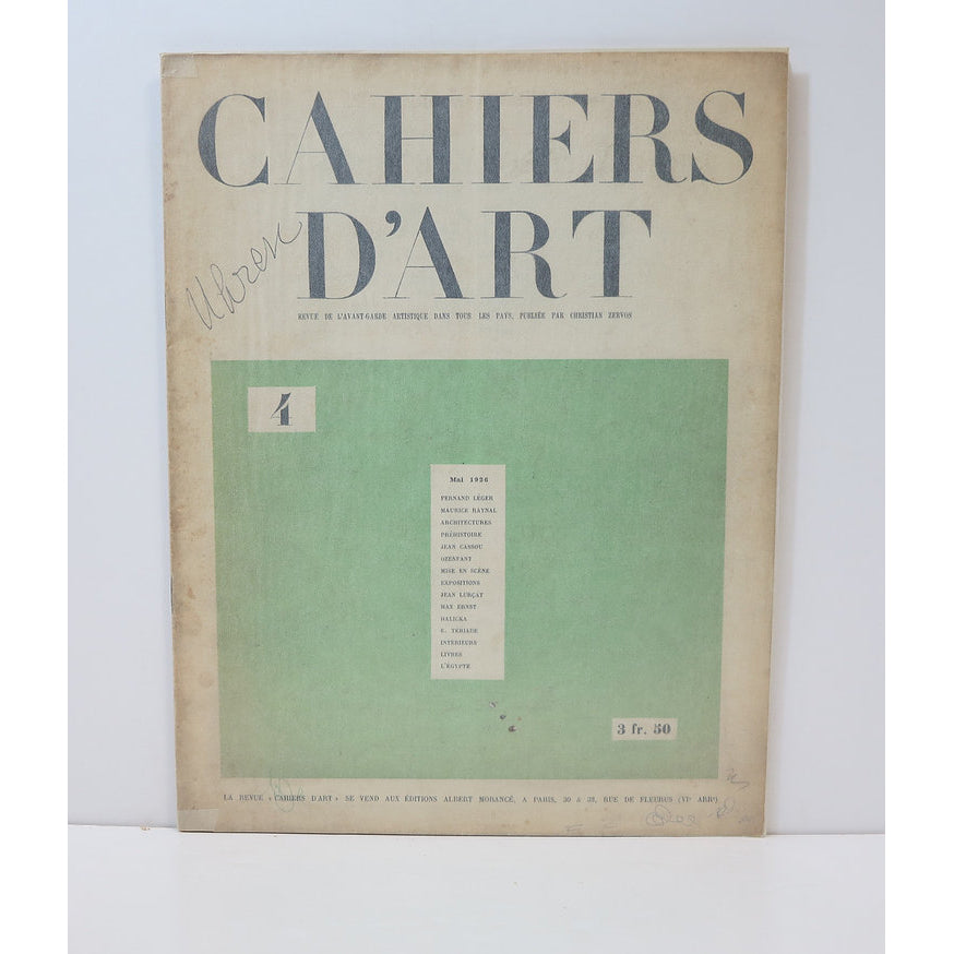 Revue Cahiers d'Art, 1926, n°4 image 1