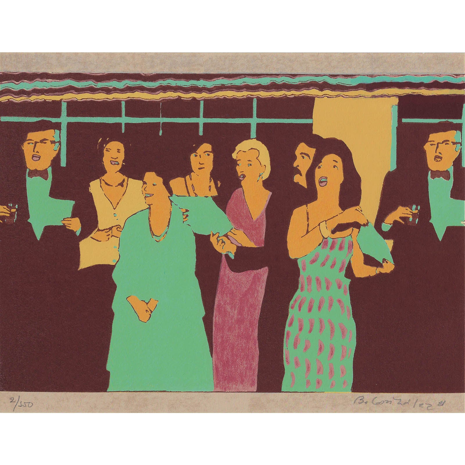 Beatriz González, Untitled (Based upon “Boceto para decoración de interiores” 1981), from the Ever Goya Print Portfolio, Screen print, 2021 image 0