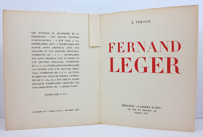 Fernand Léger. Cahiers d'Art. 1928. With 5 stencils. image 2