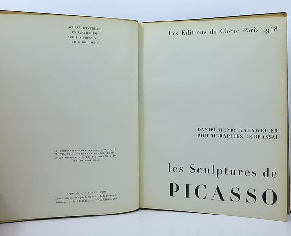 Les sculptures de Picasso, Text by D.H Kahnweiler, Photographs by Brassai image 4