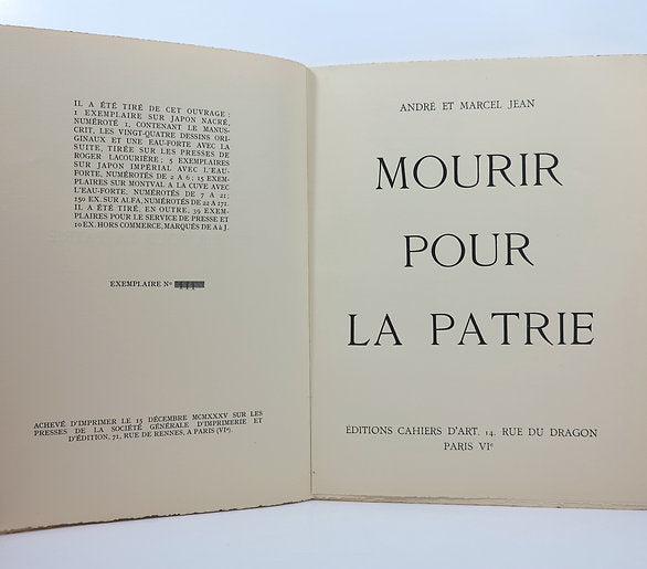 Marcel Jean. Mourir pour la Patrie. Cahiers d'Art. 1935 image 5