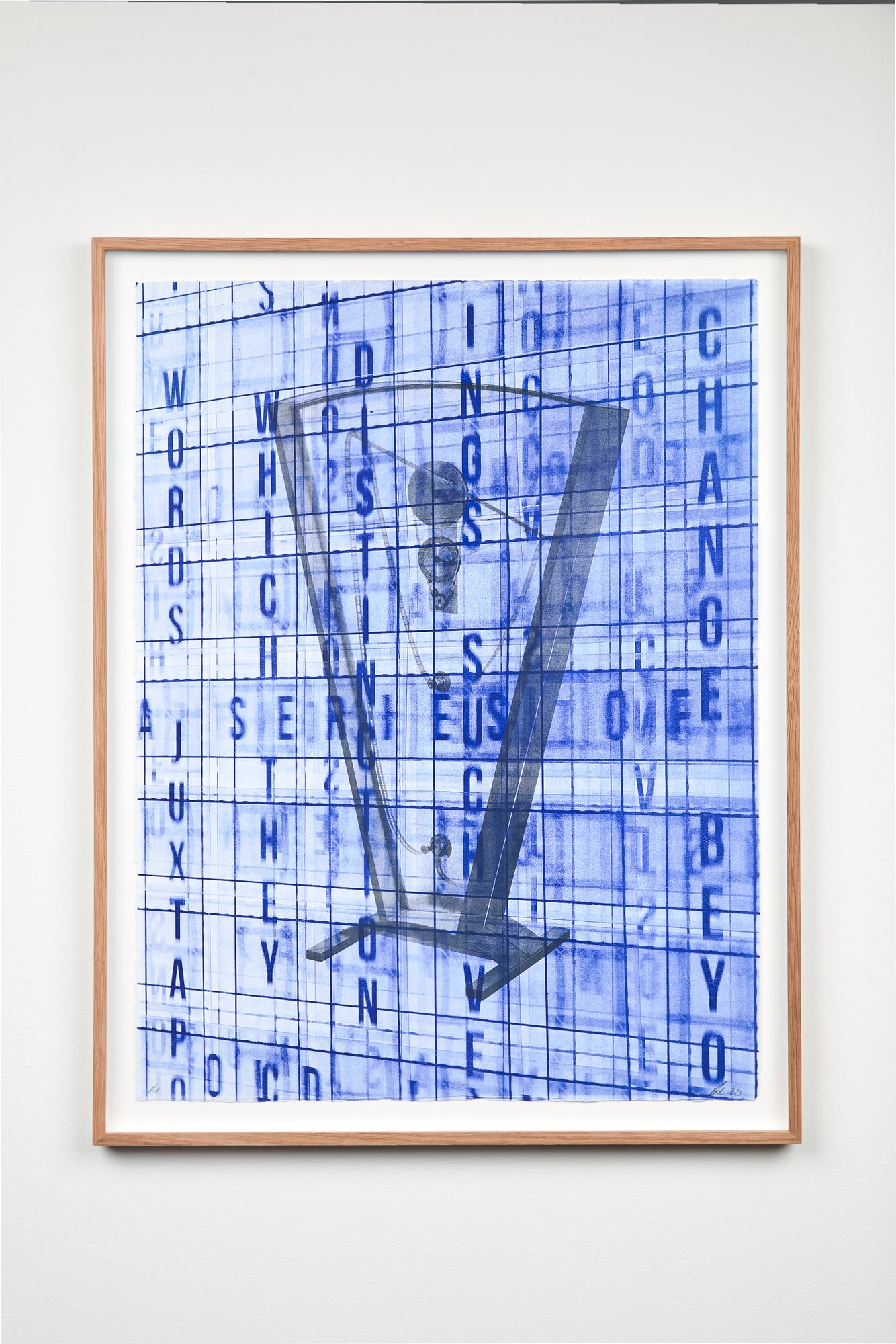 Rosa Barba, MONOPRINT (Composition in Field Blue on Color Clock), 2023