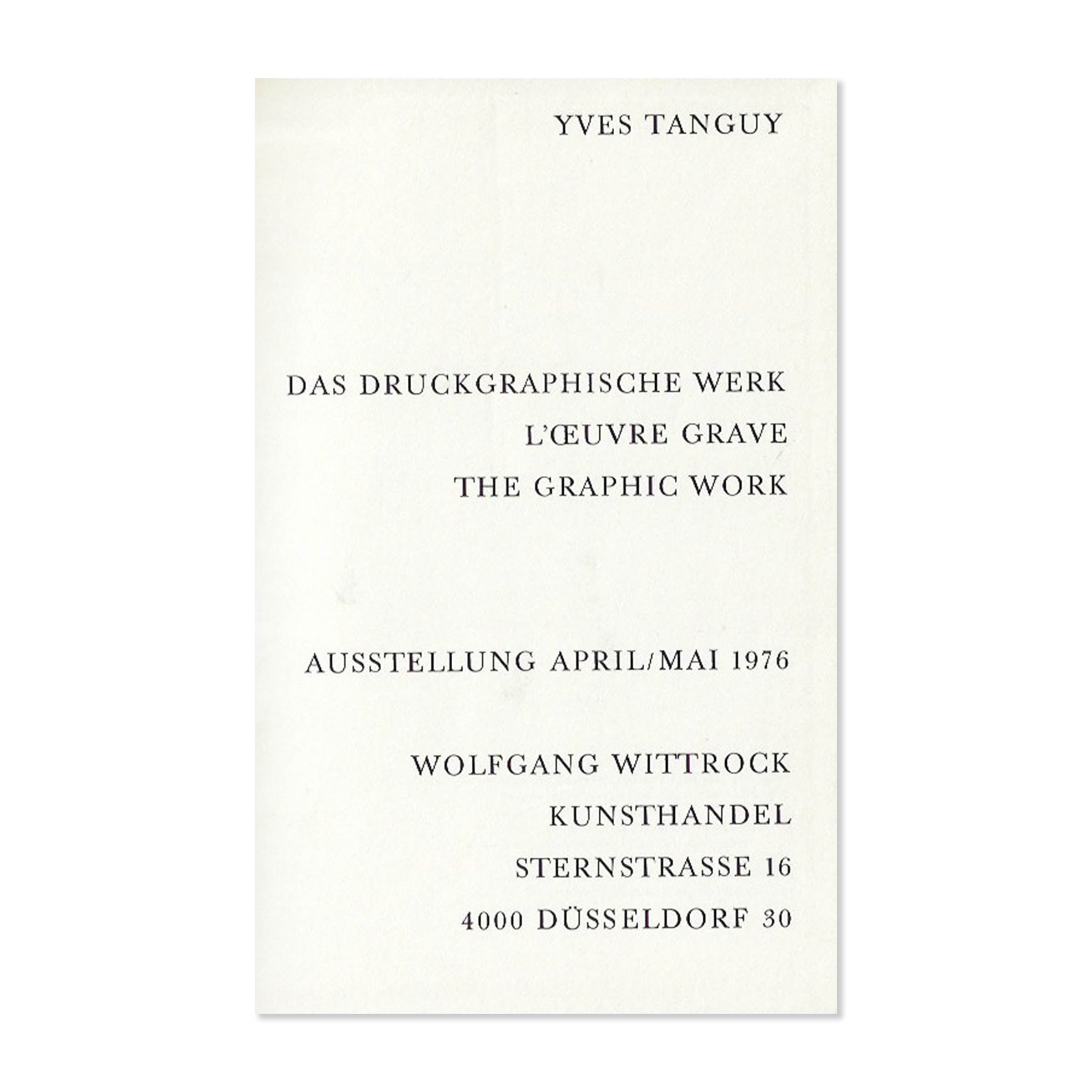 Yves Tanguy. Das druckgraphische Werk, 1976 image 0