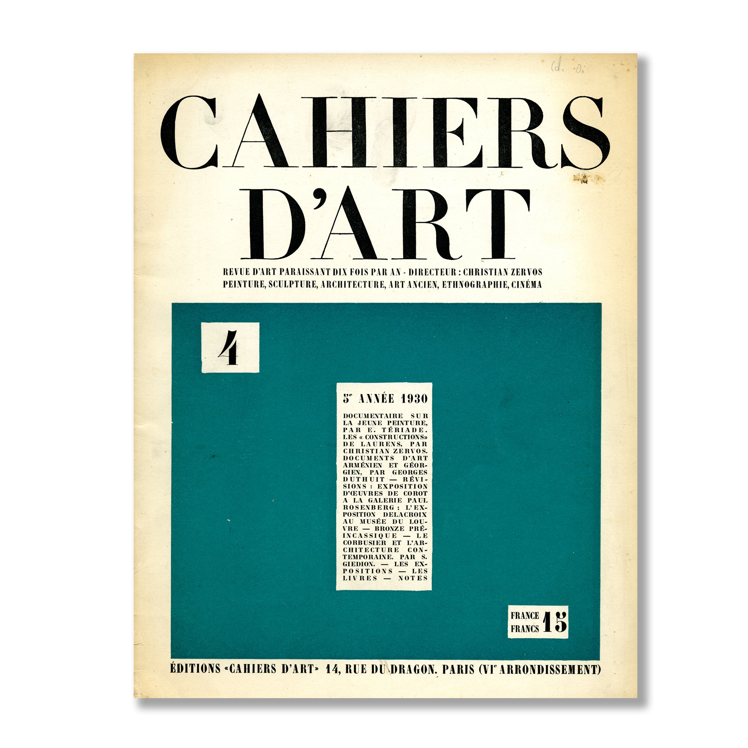 Revue Cahiers d'Art, 1930, n°4 image 0