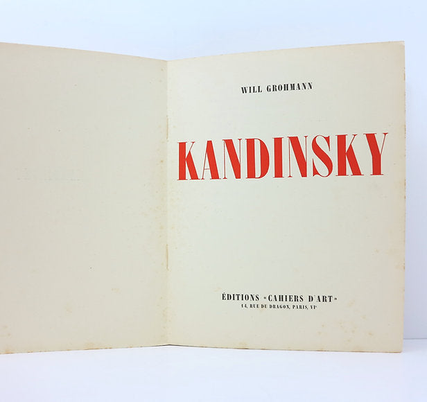 Kandinsky. By Will Grohmann, Editions Cahiers d'Art. 1930 image 1