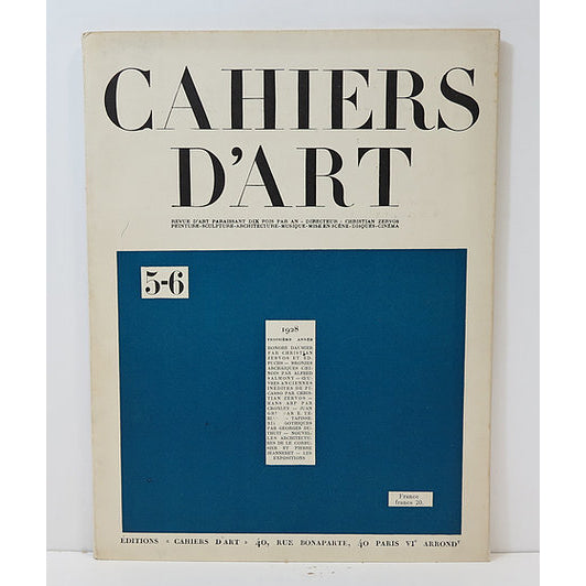Revue Cahiers d'Art, 1928, n°5-6 image 1
