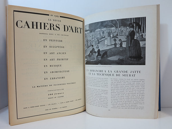 Revue Cahiers d'Art. 1928. Plusieurs numéros reliés (2,3,8,9) image 4
