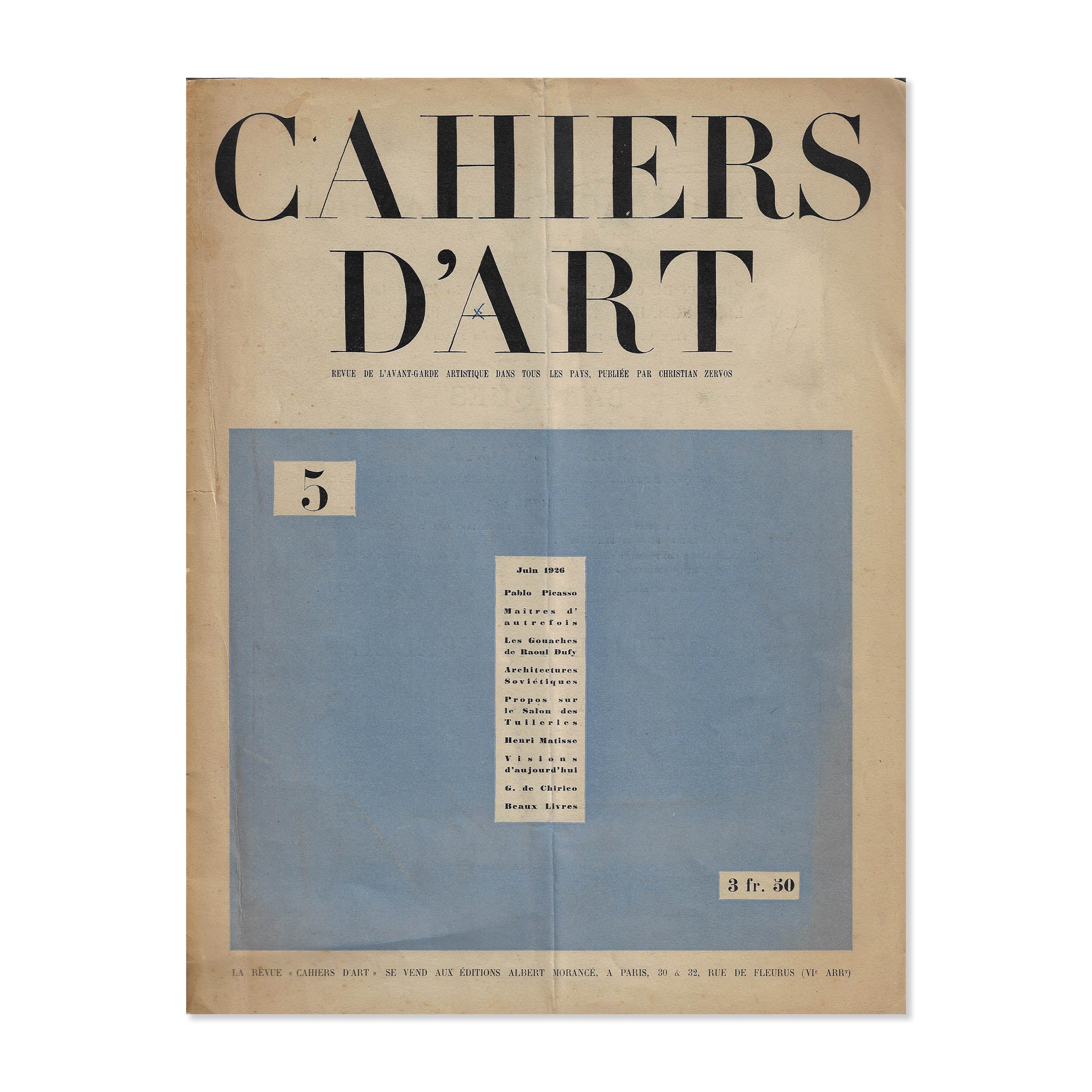 Revue Cahiers d'Art, 1926, n°5 image 0