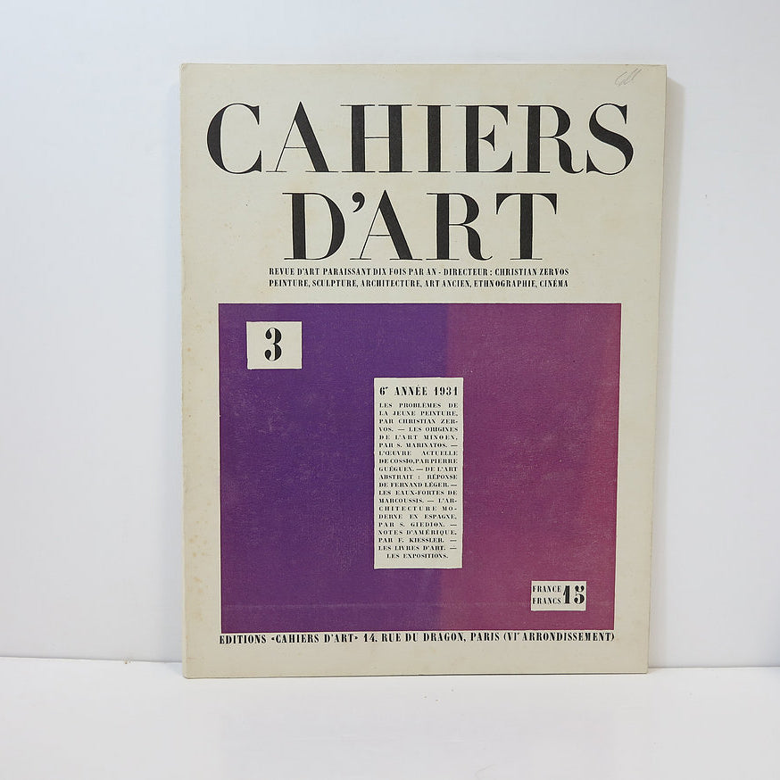 Revue Cahiers d'Art, 1931, n°3 image 1