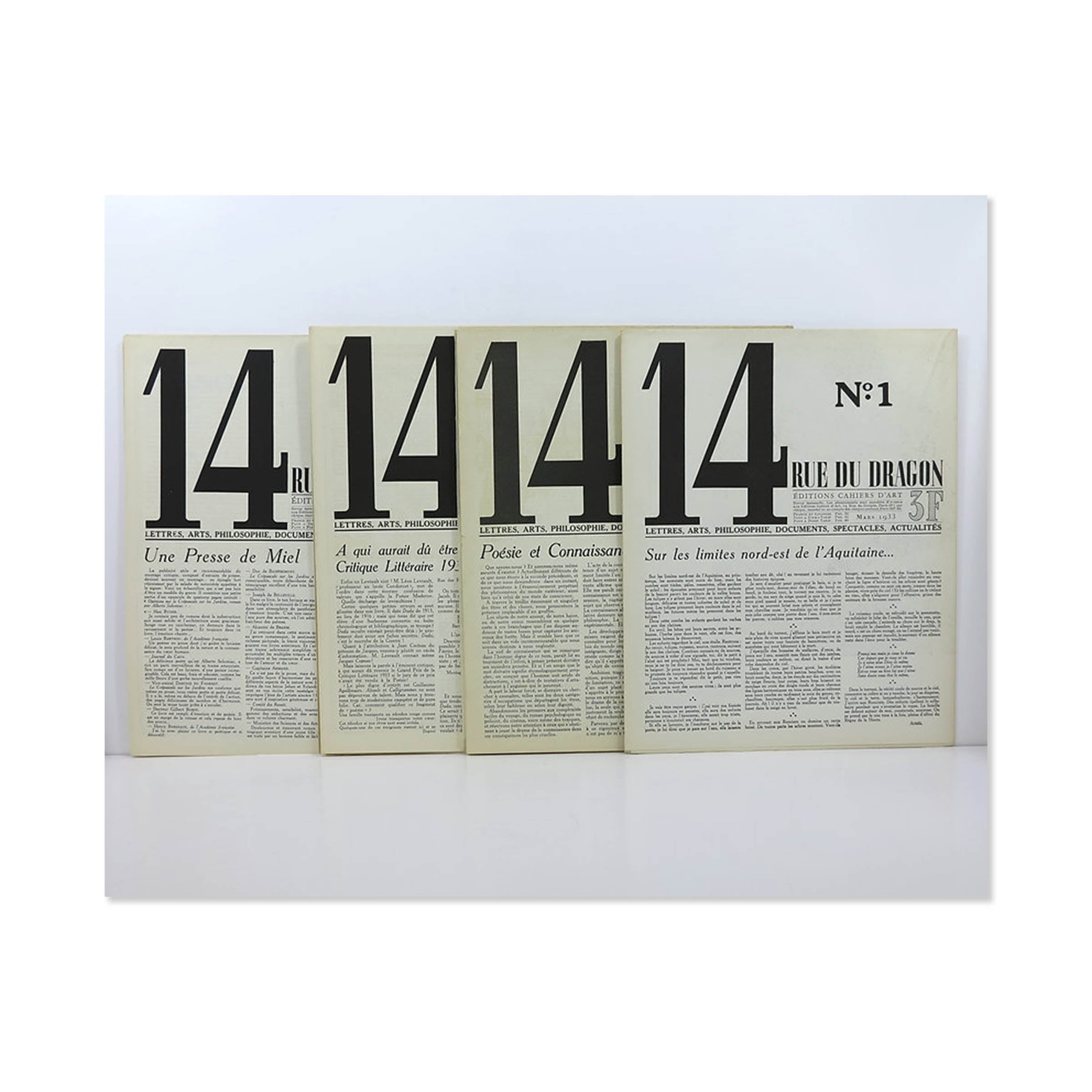 Revue. 14 RUE DU DRAGON. From Mars 1933 to June 1933. image 0