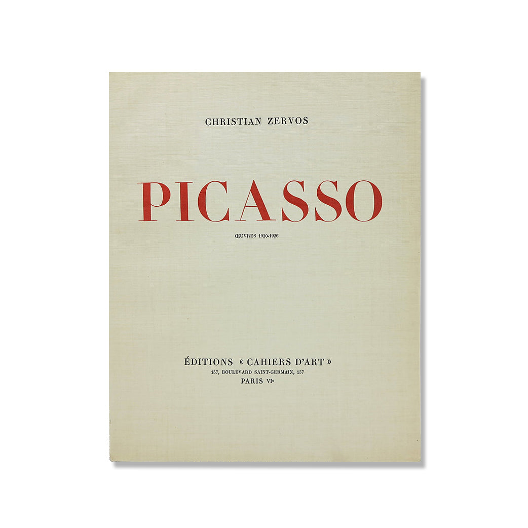 Picasso, by Christian Zervos, Cahiers d'Art, 1926, With two stencils image 0