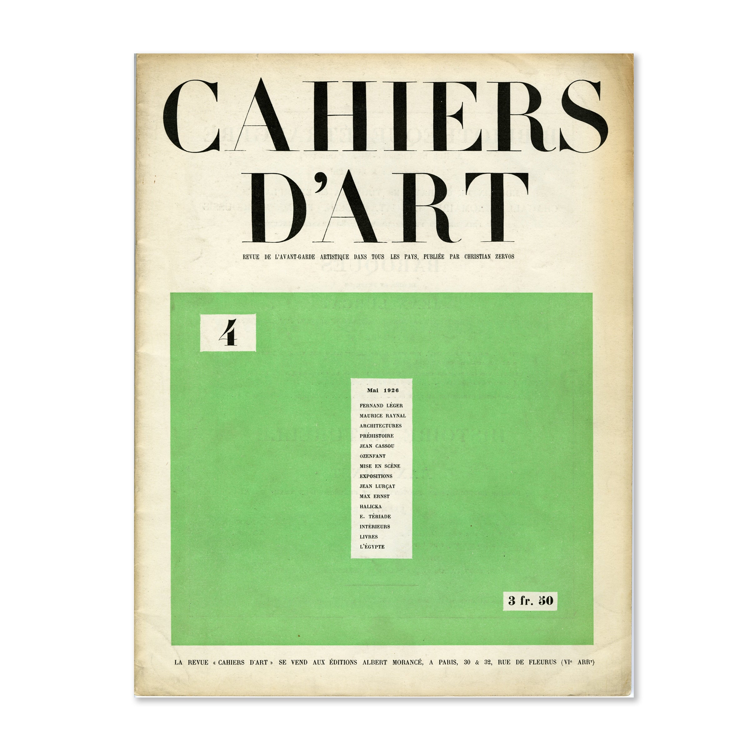 Revue Cahiers d'Art, 1926, n°4 image 0