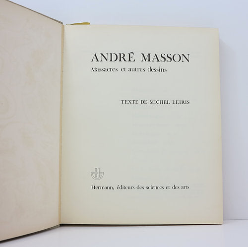 André Masson. Massacres et autres dessins. Hermann. Deluxe edition, 1971 image 1