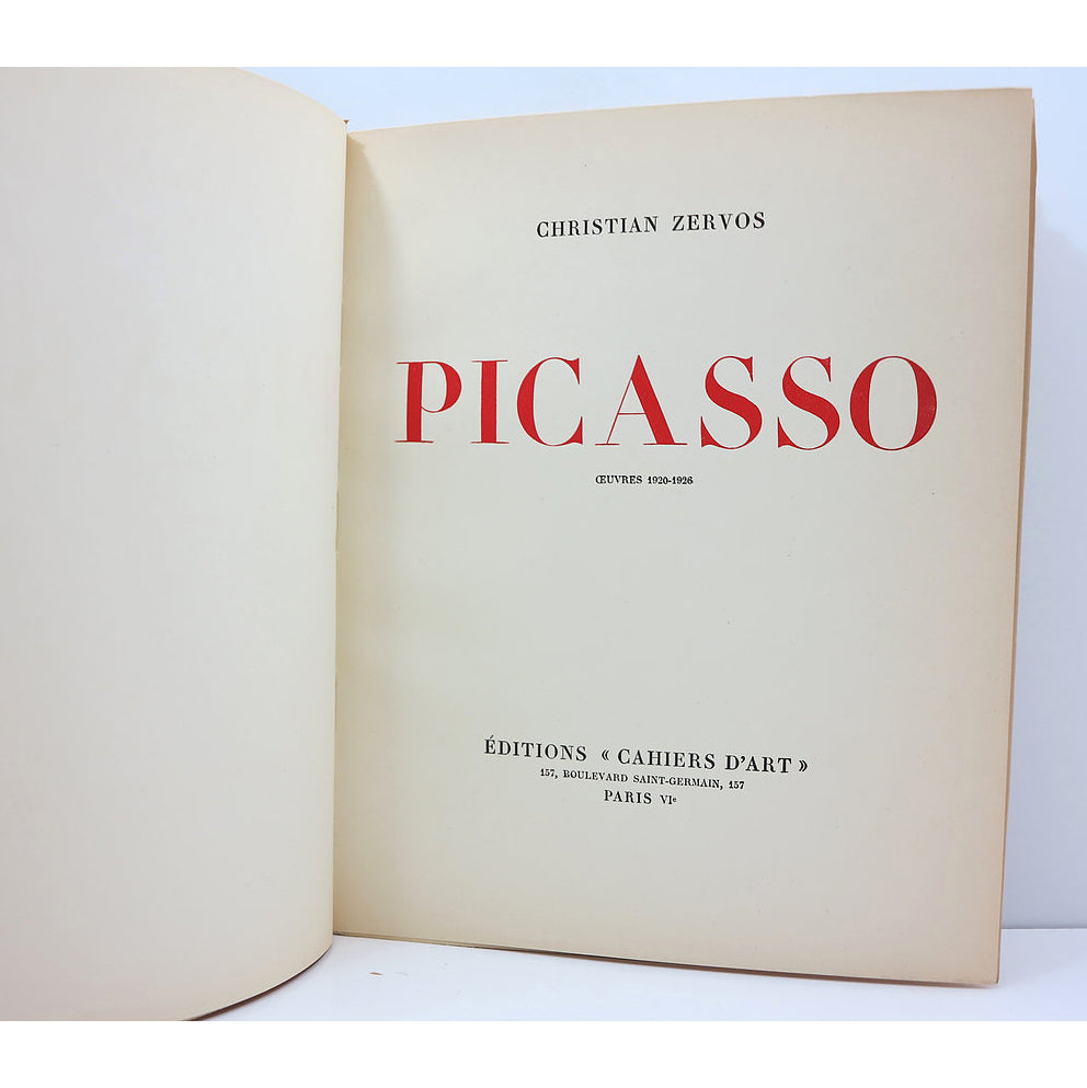 Picasso, by Christian Zervos, Cahiers d'Art, 1926, With two stencils image 2