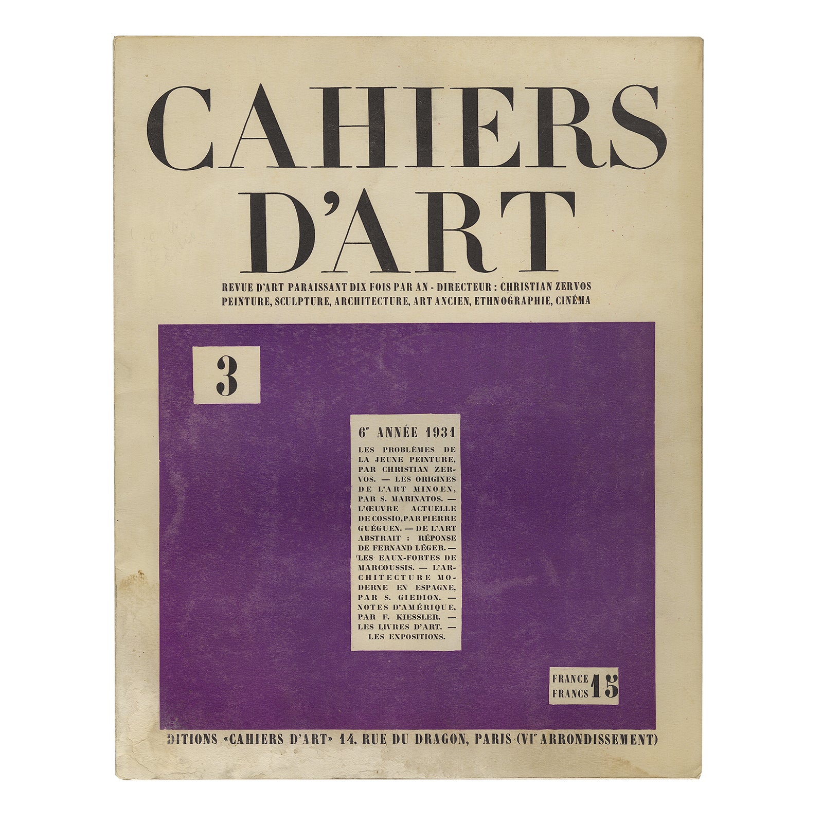 Cahiers d'Art 1931 N°3 image 0