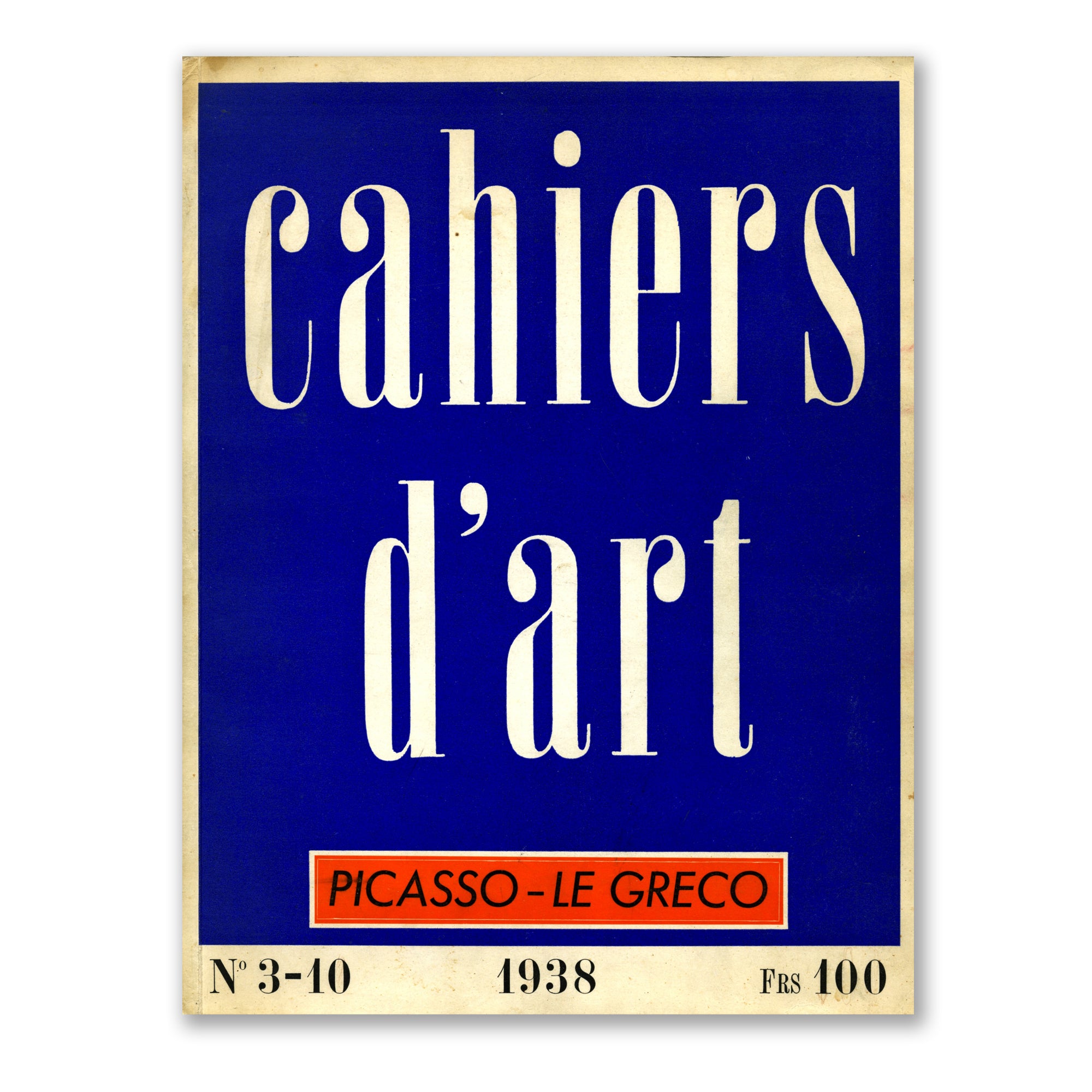Revue Cahiers d'Art. Number 3-10. 1938. Picasso-Le Greco.  image 1