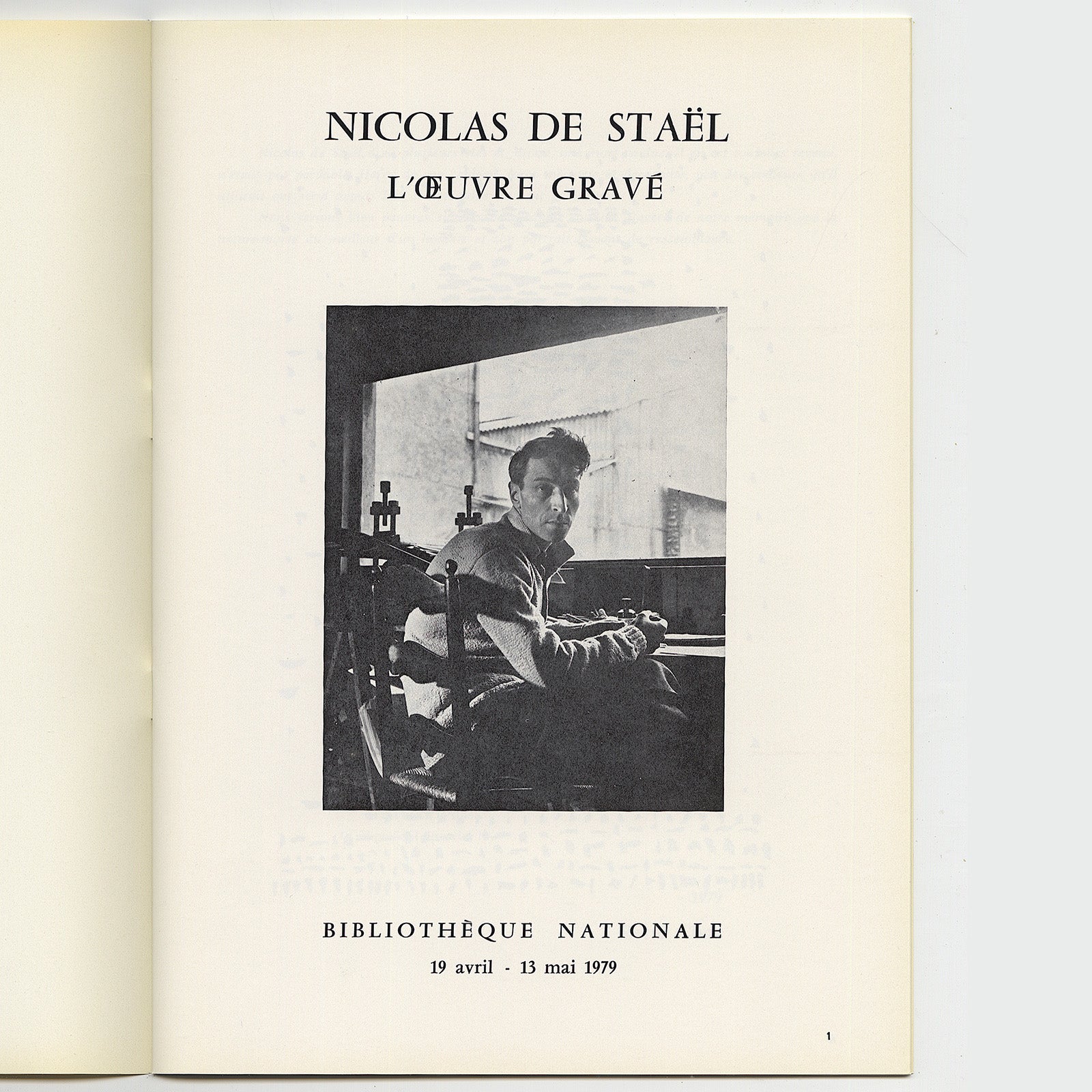 Nicolas de Stael, L'oeuvre gravé, Editeur bibliothèque nationale-1979 image 1