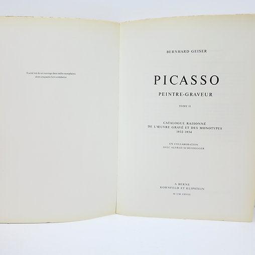 Picasso peintre-graveur: Tome II - Catalogue raisonnée de l'oeuvre gravé image 2