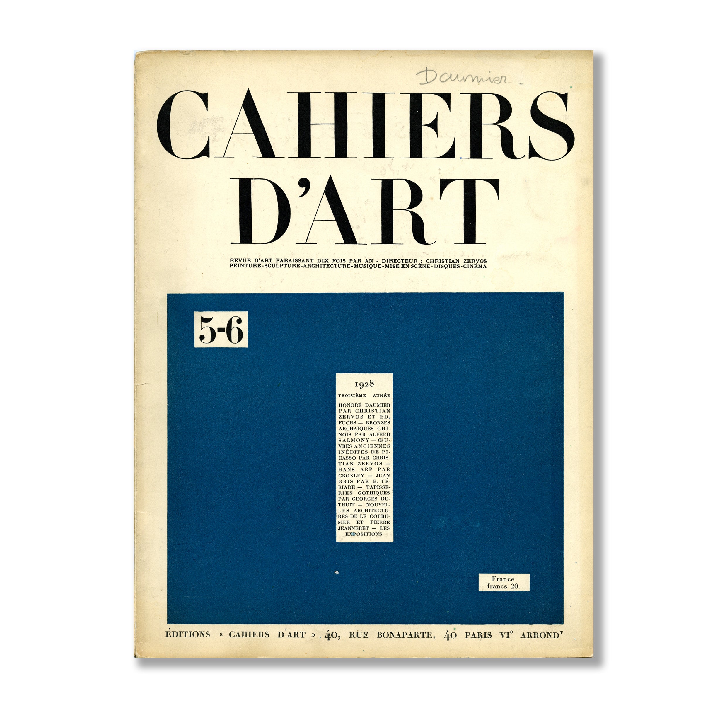 Revue Cahiers d'Art, 1928, n°5-6 image 0