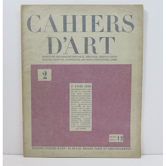 Revue Cahiers d'Art, 1930, n°2 image 1
