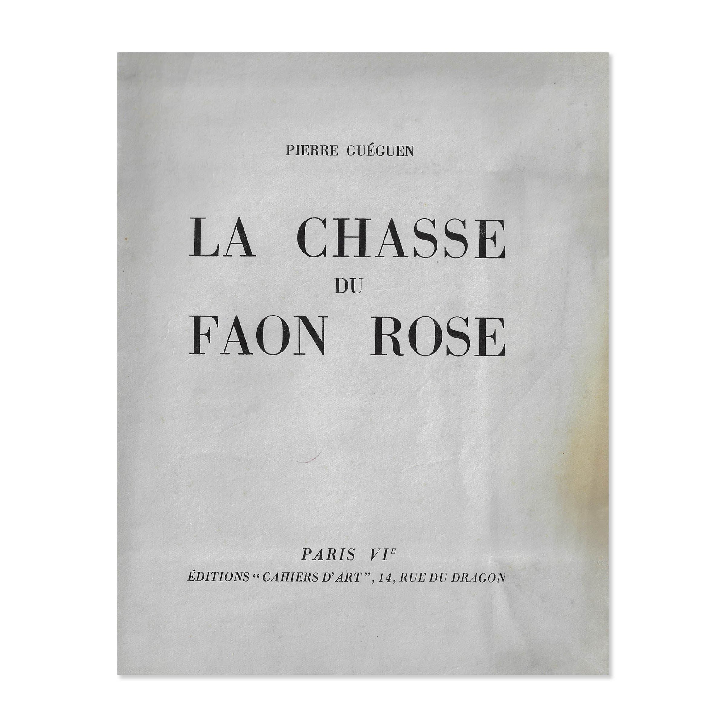 Pierre Guéguen. La chasse au Faon Rose, 1935 image 0