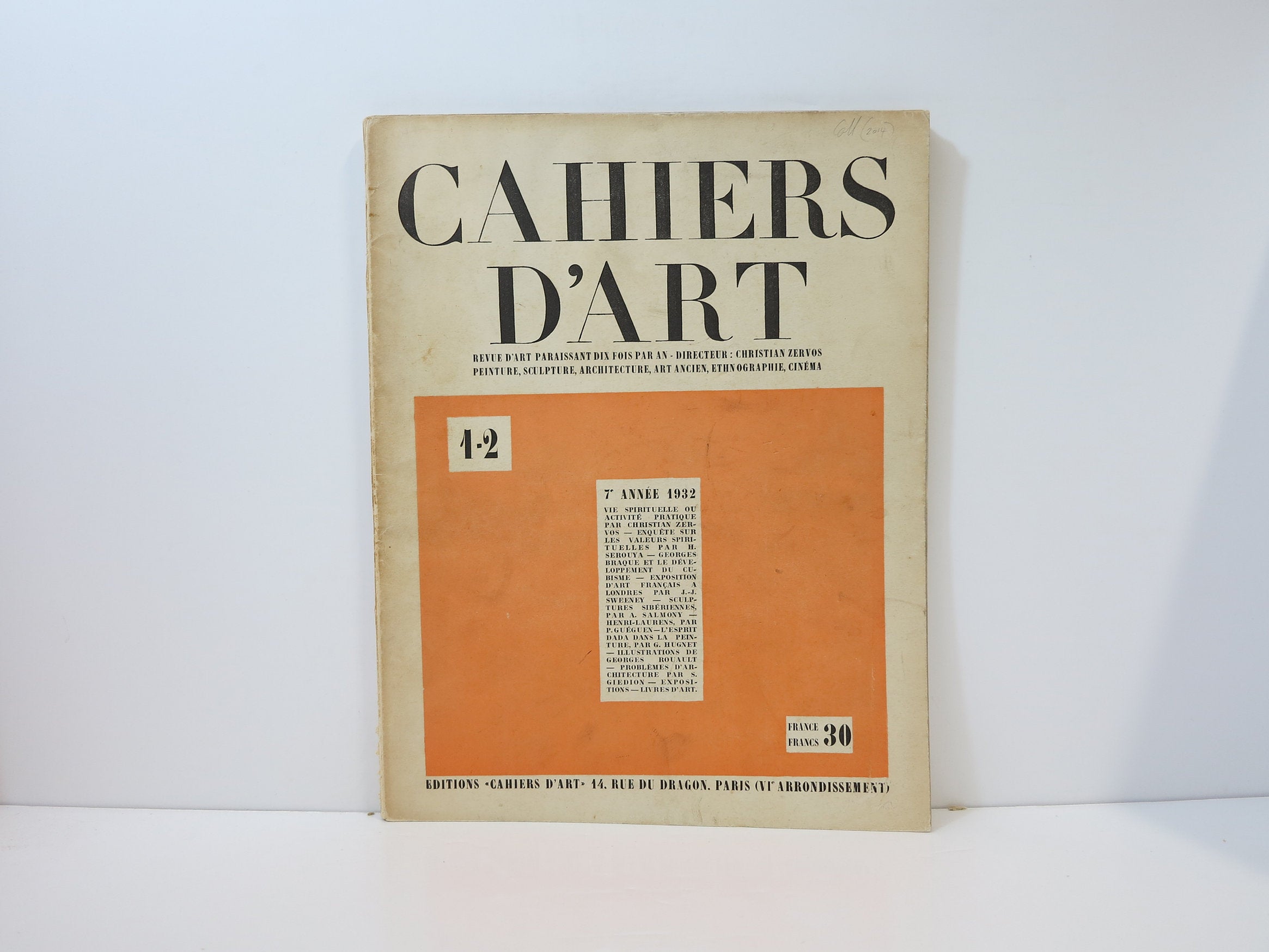 Revue Cahiers d'Art, 1932, n°1-2 image 1