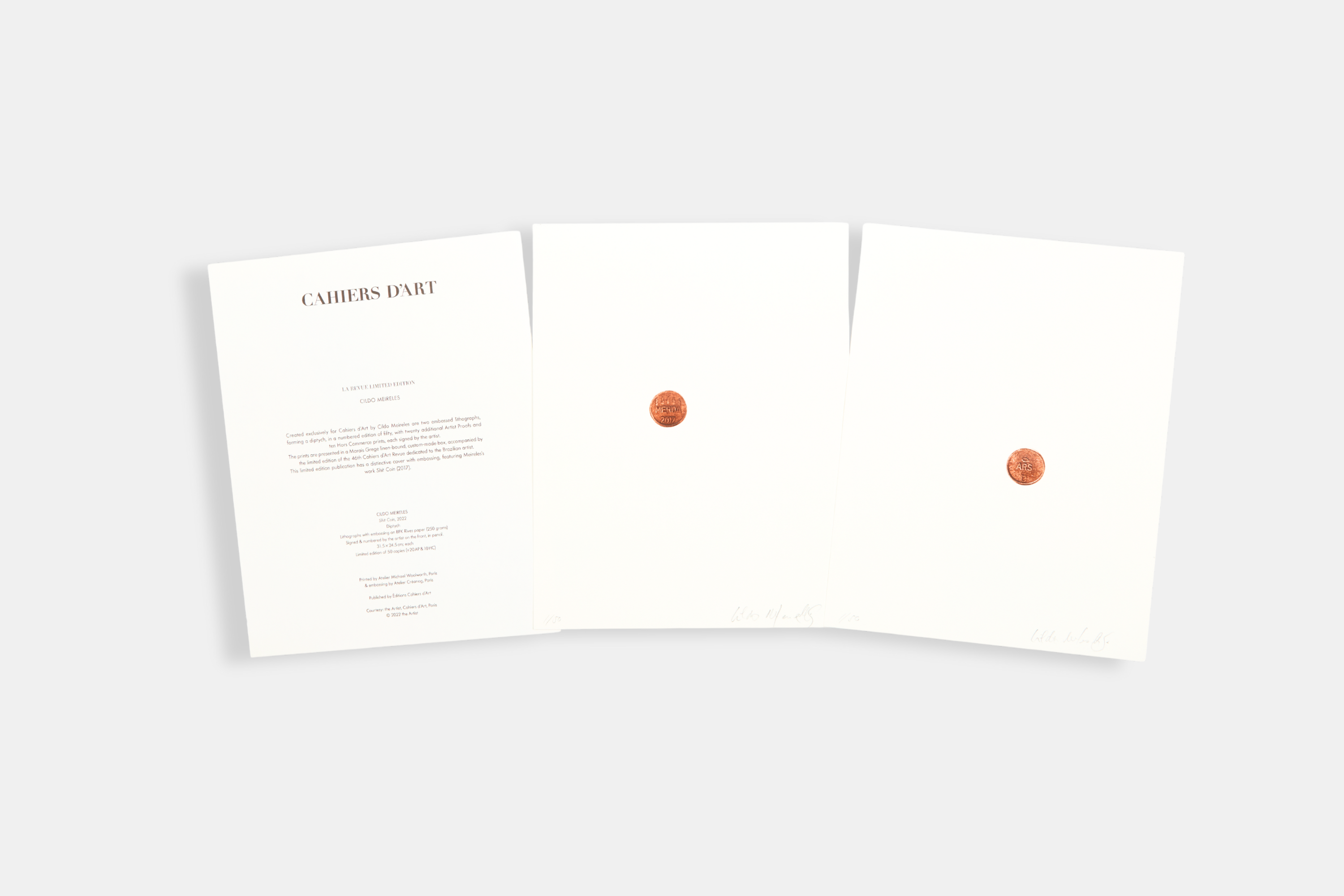 Revue Cahiers d'Art, 2022, Cildo Meireles, Édition limitée incluant une œuvre originale