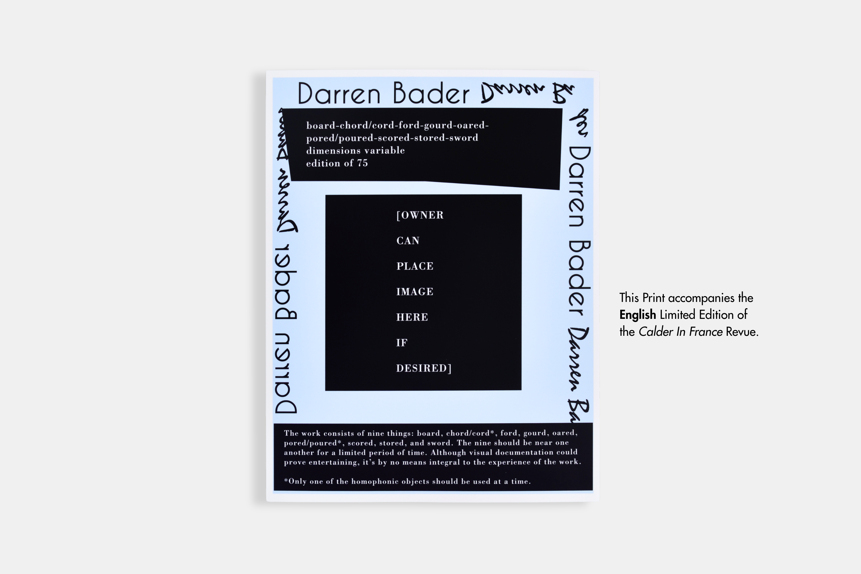 Revue Cahiers d'Art, 2015, Calder en France, Édition limitée incluant une œuvre originale