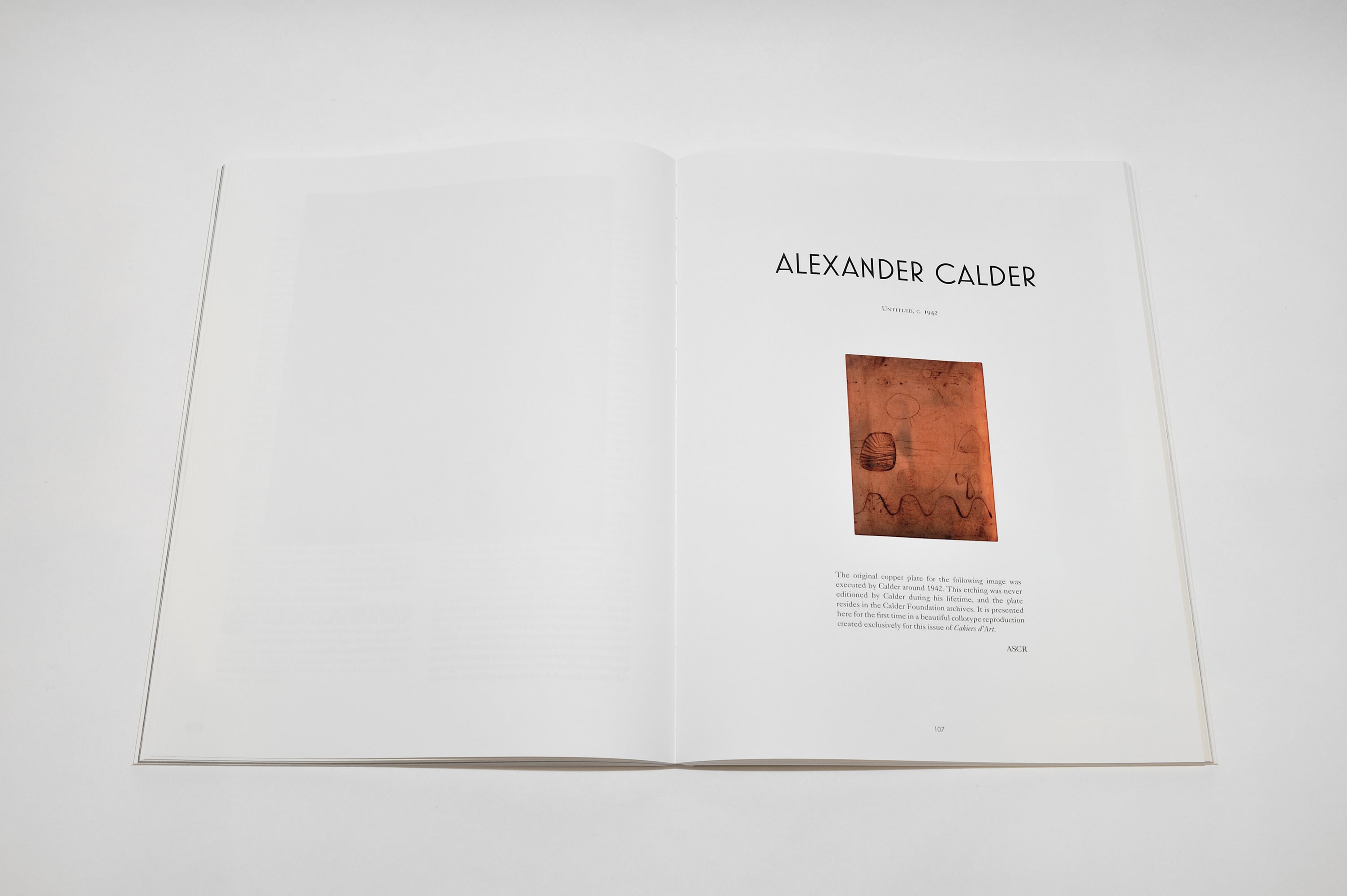 Revue Cahiers d'Art, 2015, Calder en France, Édition limitée incluant une œuvre originale