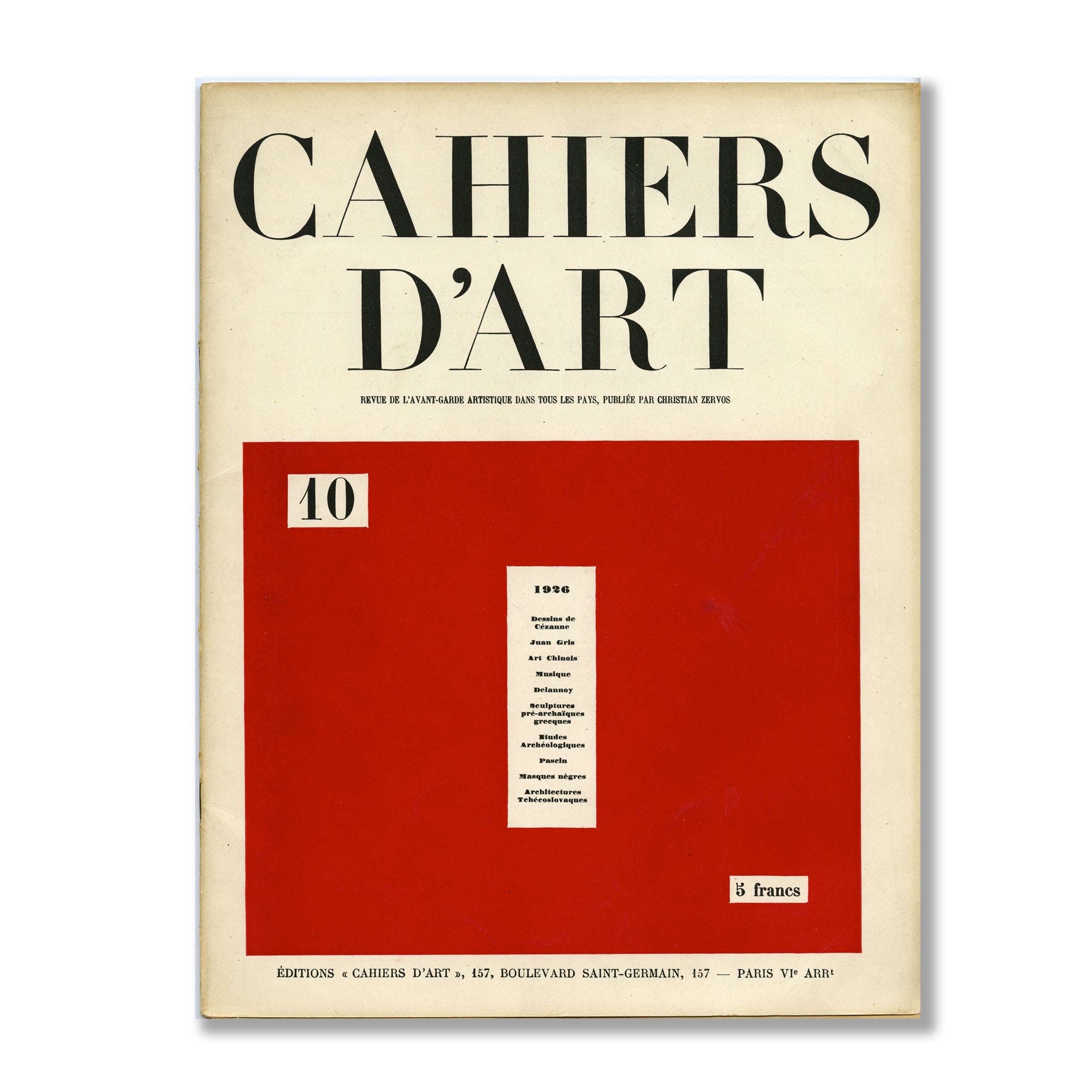 Revue Cahiers d'Art, 1926, n°10 image 0