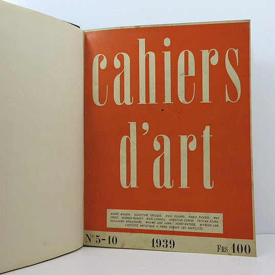 Revue Cahiers d'Art. 1939. Number 5-10. image 1