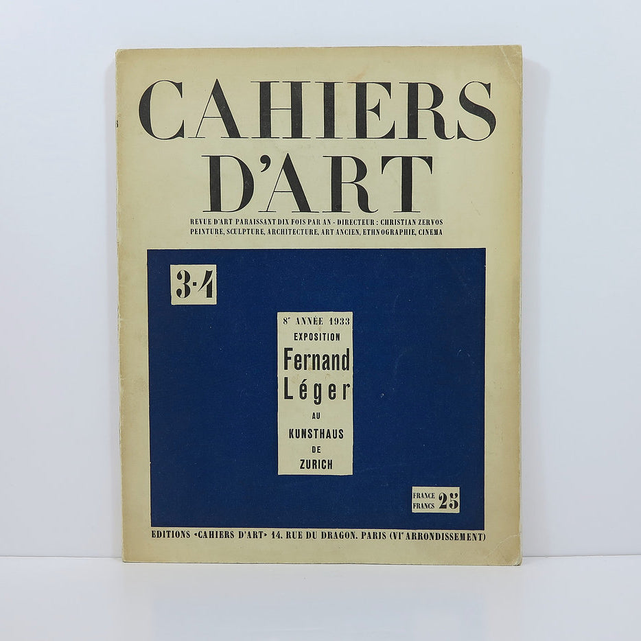 Revue Cahiers d'Art. 1933. Number 3-4. image 1
