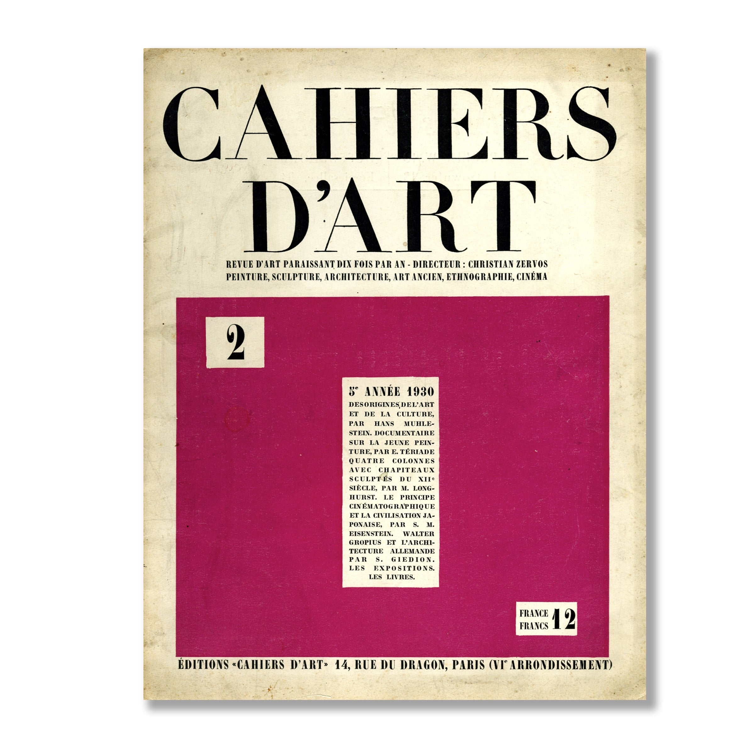 Revue Cahiers d'Art, 1930, n°2 image 0