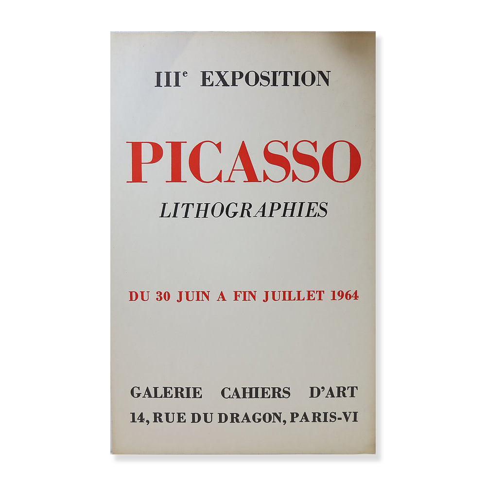 Affiche "III ème exposition Picasso, Lithographies", 1964 image 0